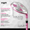 Majek Pink Senior Petite Women's Golf All True Hybrid Set 4-SW All Lady Flex Utility Clubs