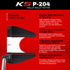 Majek Golf K5 P-204 Mallet Bullet Putter-Red