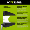 Majek Golf K5 P-204 Mallet Bullet Putter-Green