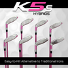 Majek Pink Senior Petite Women's Golf All True Hybrid Set 4-SW All Lady Flex Utility Clubs