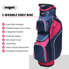 Majek Navy Blue Pink Golf Bag 9 inch 14-Way Friendly Separator Top