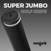 Majek Golf Club Grips Super Jumbo Extra Large Tour 360 Degree Black - NO LOGO - Round .600 Extra Large XL XXL Great for Tall Golfers with Big Hands - Premium Rubber Golf Grips -High Traction