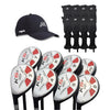Left Handed  Majek Golf K5 Mens Regular All True Hybrid Clubs Complete Full Hybrid Set Includes #3,4,5,6,7,8,9,PW + Headcover Set &  Majek Golf Hat