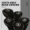 Majek Black Golf Zipper Driver + Fairway Woods Headcovers