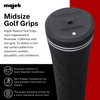 Majek Black Midsize Tour Pro Golf Grips (Logo)