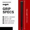 Majek Black Midsize Tour Pro Golf Grips (No Logo)
