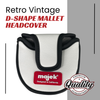Majek Poker Black Diamond D-Shape Mallet Style Putter Headcover