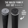 Majek Golf Club Grips Super Jumbo Extra Large Tour 360 Degree Black - NO LOGO - Round .600 Extra Large XL XXL Great for Tall Golfers with Big Hands - Premium Rubber Golf Grips -High Traction