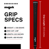 Majek Black Midsize Tour Pro Golf Grips (Logo)