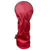 Majek Retro Golf Headcovers Red with White and Blue Stripe Vintage Leather Style