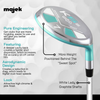 Majek Teal Senior Petite Women's Golf All True Hybrid Set 4-SW All Lady Flex Utility Clubs