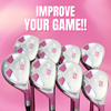 Majek Pink Senior Petite Women's Golf All True Hybrid Set 4-SW All Lady Flex Utility Clubs