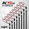 Majek Golf K5 Senior Men's All True Hybrid Clubs Complete Full Hybrid Set Includes #3,4,5,6,7,8,9,PW + Headcover Set &  Majek Golf Hat