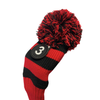 135 Majek Golf Black and Red (Red Neck) Driver & Fairway Wood Headcovers Pom Pom Knit Limited Edition Classic Vintage
