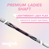 Majek White Pearl Petite Senior Women's Golf All True Hybrid Set 4-SW All Lady Flex Utility Clubs