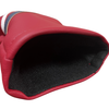 Majek Retro Golf Headcovers Red with White and Blue Stripe Vintage Leather Style