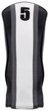 Majek Golf Clubs Premium Protective White Grey & Black Striped Head Covers