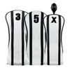 Majek Golf Clubs Premium Protective White & Black Head Covers