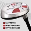 Majek Golf K5 Senior Lady All True Hybrid Clubs Complete Full Hybrid Set Includes #3,4,5,6,7,8,9,PW + Headcover Set & Majek Golf Hat