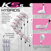 Majek White Pearl Petite Women's Golf All True Hybrid Set 4-SW All Lady Flex Utility Clubs