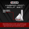 Men’s Majek MX4 Hybrid Iron Set Senior Flex Right Handed Utility “A” Flex Clubs
