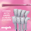 Majek Pink Senior Women's Golf All True Hybrid Set 4-SW All Lady Flex Utility Clubs