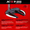 Majek Golf K5 P-202 Claw Putter-Red