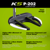 Majek Golf K5 P-202 Claw Putter-Green