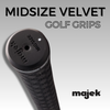 Majek Black Midsize Tour Pro Golf Grips (Logo)