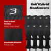Left Handed Majek Golf K5 Senior Mens All True Hybrid Clubs Complete Full Hybrid Set Includes #3,4,5,6,7,8,9,PW + Headcover Set &  Majek Golf Hat