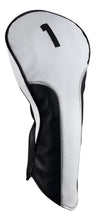 Majek Golf Clubs Premium Protective White Silver & Black Striped  Driver and Fairway Wood Head Covers #1/3/5/X