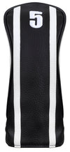 Majek Golf Clubs Premium Protective Black& White Striped  Driver and Fairway Wood Head Covers #1/3/5/X