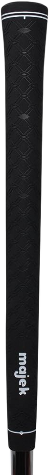 Majek Black Standard Tour Pro Golf Grips (Logo)