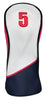 Majek Golf Clubs Premium Protective Navy Blue, Pink, White & Black Head Covers