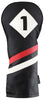 Majek Retro Golf Headcovers Black Red and White Vintage Leather Style