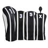 Majek Golf Clubs Premium Protective Black& White Striped  Driver and Fairway Wood Head Covers #1/3/5/X