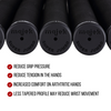 Majek Golf Club Grips Super Jumbo Extra Large Tour 360 Degree Black - NO LOGO - Round .600 Extra Large XL XXL Great for Tall Golfers with Big Hands - Premium Rubber Golf Grips -High Traction