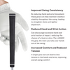 Majek Golf Club Grips Super Jumbo Extra Large Tour 360 Degree Black - NO LOGO - Round .600 Extra Large XL XXL Great for Tall Golfers with Big Hands - Premium Rubber Golf Grips -High Traction