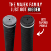 Majek Golf Club Grips Super Jumbo Extra Large Tour 360 Degree Black - NO LOGO - Round .600 Extra Large XL XXL Great for Tall Golfers with Big Hands - Premium Rubber Golf Grips -High Traction