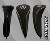 Majek Black Golf Zipper Driver + Fairway Woods Headcovers