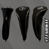 Majek Black Golf Zipper Driver + Fairway Woods Headcovers