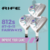 Rife Golf 812s New Offset #7 + #9 +#11 Lady Fairway Metal Wood RH Clubs Set Premium Ultra Forgiving Ladies Flex Graphite Shaft with Tour Velvet Grip + Headcovers