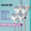 Rife Golf 812s New Offset #7 + #9 +#11 +#13 Lady Fairway Metal Wood RH Clubs Set Premium Ultra Forgiving Ladies Flex Graphite Shaft with Tour Velvet Grip + Headcovers