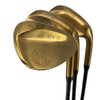 Pacific Golf Clubs Gold ATK-12 Wedge Set 52°/56°/60° Regular, Senior, Stiff, Senior Lady, and Lady Flex Available in Steel and Graphite Shaft