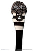 Majek Golf Black and White Hybrid Headcovers Pom Pom Knit Limited Edition Classic Vintage