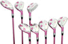 Majek Pink Senior Women's Golf All True Hybrid Set 4-SW All Lady Flex Utility Clubs