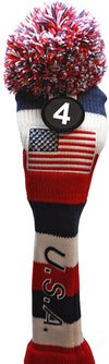 Majek Golf USA Hybrid Headcovers Pom Pom Knit Limited Edition Classic Vintage