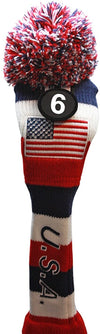 Majek Golf USA Hybrid Headcovers Pom Pom Knit Limited Edition Classic Vintage