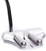 Rife Golf Roll Groove Technology Silver Two Bar Heel Shaft Mallet Putter