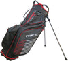 Rife Golf Black Red Gray Stand Bag 9 inch, 7-Way Friendly Separator Top